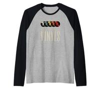 Retro 80s Music Disk-Jockey DJ Vinyl-Record Playing Music Raglan Baseball Tee