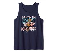 Retro 80's Rock Music Skeleton Peace Big Hair Bands Eighties Tank Top