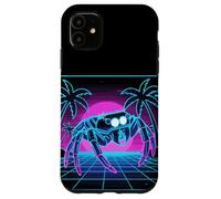 Retro 80s Synthwave Vaporwave Jumping Spider Arachnid Art Case for iPhone 11