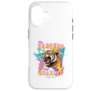 Retro 80s Tiger The Heavens are Roaring Psalm 19:1 Case for iPhone 16