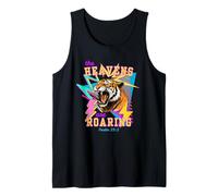 Retro 80s Tiger The Heavens are Roaring Psalm 19:1 Tank Top