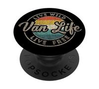 Retro 80s Van Life Accessory Vintage Van Dwellers Vanlife PopSockets Adhesive PopGrip