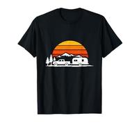 Retro 80s Vintage Camping Nature Outdoor Adventure Campfire T-Shirt