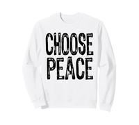 Retro 80s Wartime Choose Peace Anti War Political Message Sweatshirt