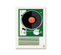 Retro 90 Mix Tape Record Deck Poster Cassette Player Pop Art Print Music Canvas Painting Modern Game Room Wall Decor(D,40x50cm No Frame)