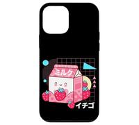 Retro 90s Japanese Carton Kawaii Strawberry Milk Case for iPhone 12 mini
