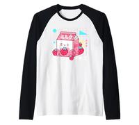 Retro 90s Japanese Carton Kawaii Strawberry Milk Raglan Baseball Tee