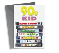 Retro 90s Kids TV Shows Birthday Card