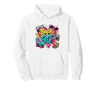 Retro 90s Nostalgia Boombox Roller Skate Puzzle Cube Ninetie Pullover Hoodie