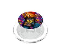 Retro 90s Nostalgia Cute Teddy Bear Hip Hop Cassette Graphic PopSockets PopGrip for MagSafe