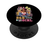 Retro 90s RNB Kinda Girl Boombox Nostalgia PopSockets Adhesive PopGrip