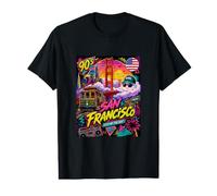 Retro 90s San Francisco California Skyline City By The Bay Value Graphic T-Shirt