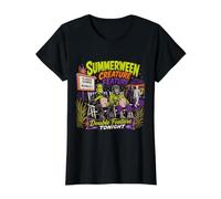 Retro 90s Summerween Creature Feature Value Graphic T-Shirt, Women, Black, XS