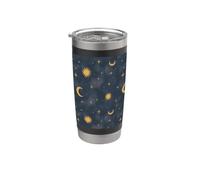 Retro 90s Sun Moon Stars Celestial Pattern Stainless Steel Insulated Tumbler