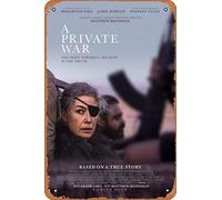 Retro A Private War (#1 of 3) Metal Sign Vintage Look Kitchen Signs Wall Decor The most powerful weapon is the truth 2018 Movie Poster Bar Decorations Funny Tin Art Plaques 8x12 Inch