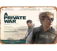 Retro A Private War (#3 of 3) Metal Sign Vintage Look Kitchen Signs Wall Decor The most powerful weapon is the truth 2018 Movie Poster Bar Decorations Funny Tin Art Plaques 8x12 Inch