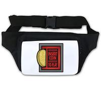 Retro A r c a d e Insert Coin to Play Waist Bag Fanny Pack White