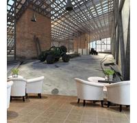 Retro Abandoned Factory Workshop Industrial Style Red Brick Walls 3D Wallpaper Premium Textured Silk Study Dining Living Room Bedroom Sofa TV Wall Easy Install-250cm×170cm