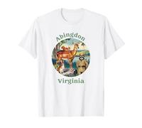 Retro Abingdon Virginia Forest Animals Vacation Souvenir T-Shirt