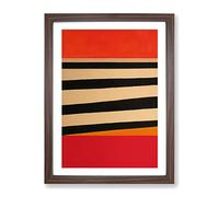 Retro Abstract Art No.2 Framed Print | A3 Walnut Framed Wall Art | Ready to Hang | Retro Fantasy Picture | Living Room Bedroom Lounge Office
