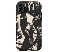 Retro Abstract Black and White Sailor Ship Faces Maria Art Case for iPhone 11 Pro