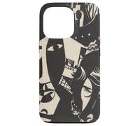 Retro Abstract Black and White Sailor Ship Faces Maria Art Case for iPhone 13 Pro