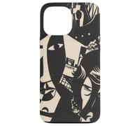 Retro Abstract Black and White Sailor Ship Faces Maria Art Case for iPhone 13 Pro Max