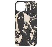 Retro Abstract Black and White Sailor Ship Faces Maria Art Case for iPhone 15 Plus