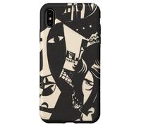 Retro Abstract Black and White Sailor Ship Faces Maria Art Case for iPhone XS Max