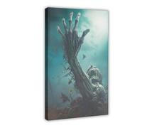 Retro Abstract Dark Gothic Zombie War Art Print Canvas Poster Bedroom Decor Landscape Office Room Decor Gift 20x30inch(50x75cm)