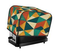 Retro Abstract Geometric Art Toaster Cover 2 Slice Dust Cover for Bread Machine,Small Kitchen Appliance