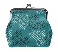 Retro Abstract Love Heart Pattern Women’s PU Leather Coin Wallets Girls Mini Buckle Coin Purse Pouch