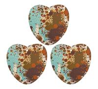 Retro Abstract Messy Rust Color Car Air Freshener, 3 Pcs Love form Hanging Air Freshener Cards, Long Lasting Fragrance Scented Cards for Car, Home, Office White-style