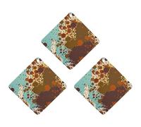 Retro Abstract Messy Rust Color Car Air Freshener, 3 Pcs Rhombus Hanging Air Freshener Cards, Long Lasting Fragrance Scented Cards for Car, Home, Office Black-style