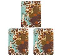 Retro Abstract Messy Rust Color Car Air Freshener, 3 Pcs Square Hanging Air Freshener Cards, Long Lasting Fragrance Scented Cards for Car, Home, Office Black-style