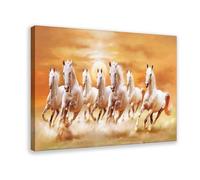 Retro Abstract Minimalist Galloping Horses Animal Art Canvas Poster Bedroom Decor Landscape Office Room Decor Gift 12" L X 18" W