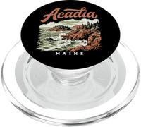 Retro Acadia National Park Vintage Style Maine Shore PopSockets PopGrip for MagSafe