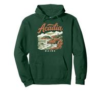 Retro Acadia National Park Vintage Style Maine Shore Pullover Hoodie