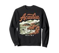 Retro Acadia National Park Vintage Style Maine Shore Sweatshirt