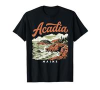 Retro Acadia National Park Vintage Style Maine Shore T-Shirt
