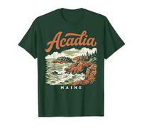 Retro Acadia National Park Vintage Style Maine Shore T-Shirt