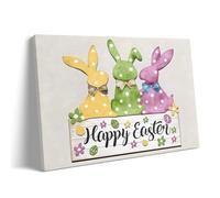 Retro Adult Puzzle 1000 Pieces Easter Bunny Family Frame Happy Easter Sign Animals for Friends and Family
