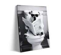 Retro Adult Puzzle 1000 Pieces Funny Bulldog Reading Newspaper Humorous Dog Relaxing Pet Theme for Dog Lovers Any Pet Space