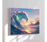 Retro Adult Puzzle 1000 Pieces Surfing Landscape Ocean Suitable for Those Who Like Challenging Family Leisure and Entertainment Toys
