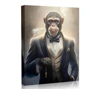 Retro Adult Puzzle 500 Pieces Chimpanzee in The Bathtub. Elegant and Refined Chimpanzee. Funny Logo. Cute Animal.