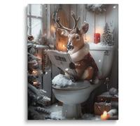 Retro Adult Puzzle 500 Pieces Funny Christmas Reindeer Unique Festival Adds Festive Atmosphere Great Idea