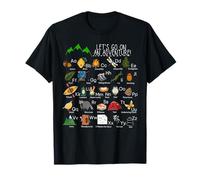 Retro Adventure Camping Alphabet ABCs Hiker Mountains Camp T-Shirt