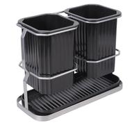 Retro Aesthetic Cutter Block Chopstick Holder Integrated Design Sturdy Construction for Modern Small Kitchen Organization Multipurpose Cutter Holder Chopstick Organizers