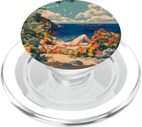 Retro Aesthetic for a Tropical Summer Escape at the Seaside PopSockets PopGrip for MagSafe