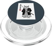 Retro Aesthetic Japanese Ink Brush Samurai Warrior Barn Owl PopSockets PopGrip for MagSafe